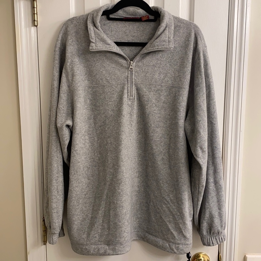 Grey quarter zip pullover